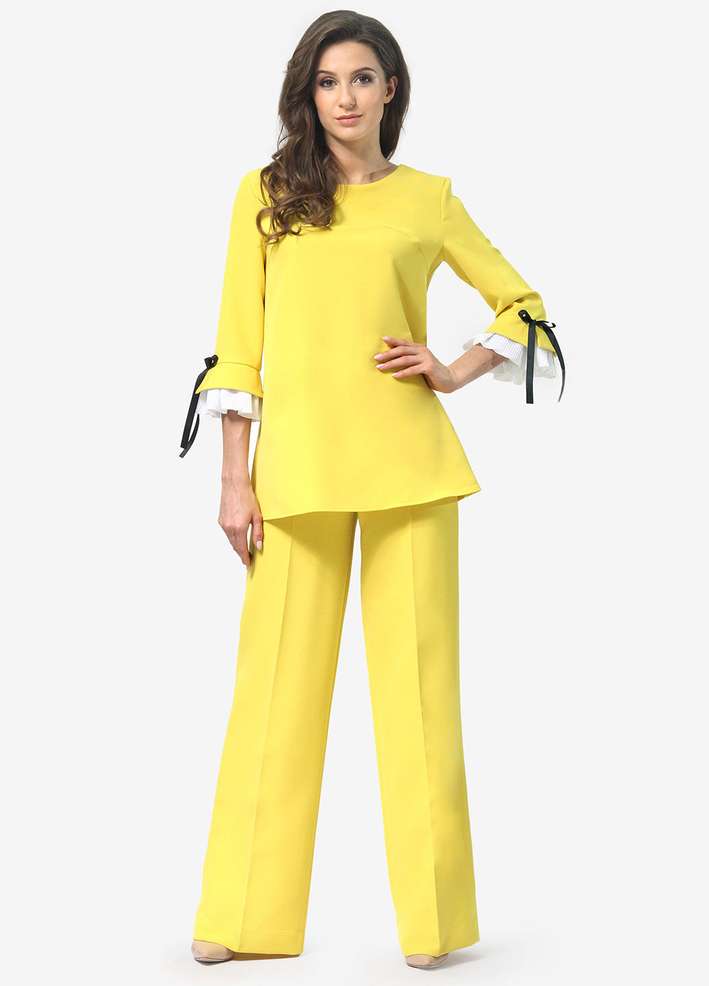 Жовтий демісезонний комплект (штани, туніка) Lada Lucci