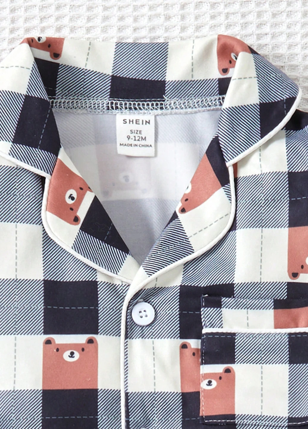 Комбинированная всесезон пижама (рубашка, брюки) рубашка + брюки SHEIN