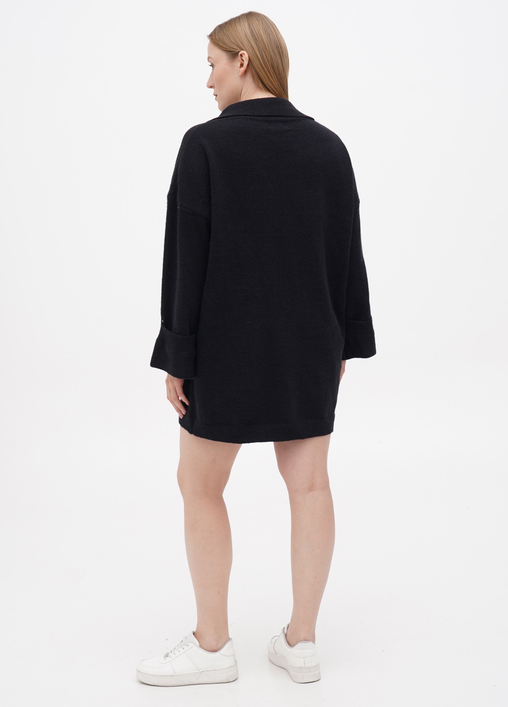 Черное кэжуал платье платье-свитер MissPap однотонное
