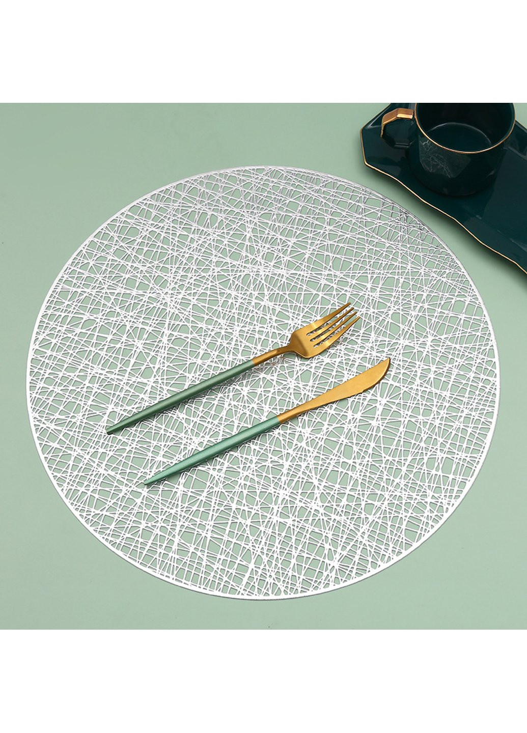 Серветка сервірувальна 7886 38 см срібляста Power (254440537)