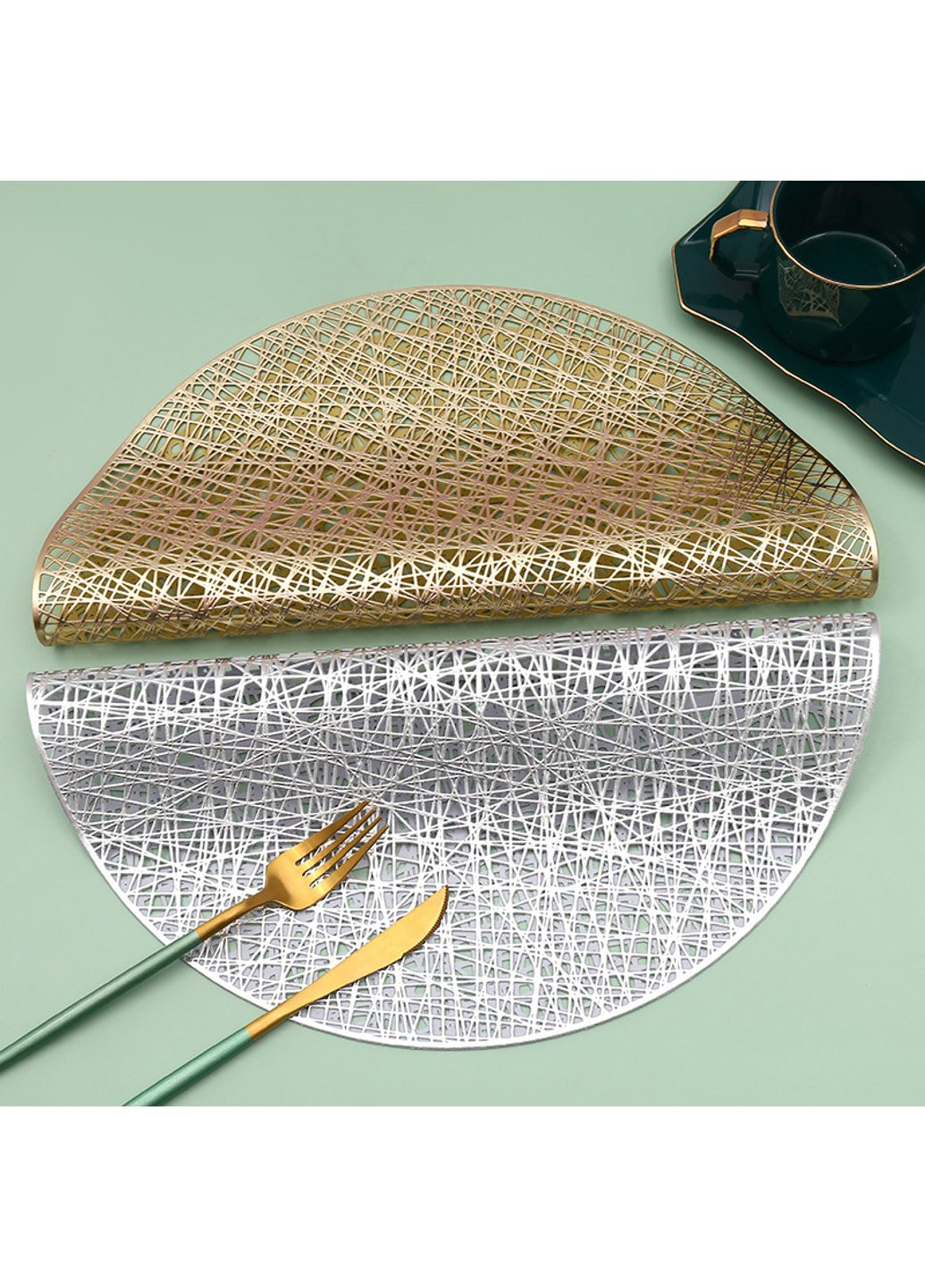 Серветка сервірувальна 7886 38 см срібляста Power (254440537)