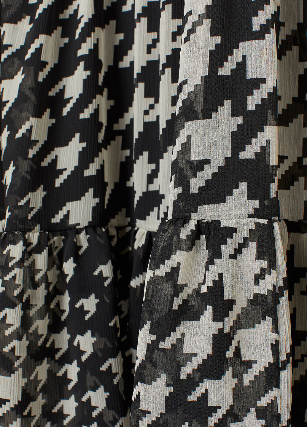 Чорно-білий кежуал сукня а-силует H&M з візерунком "гусяча лапка"