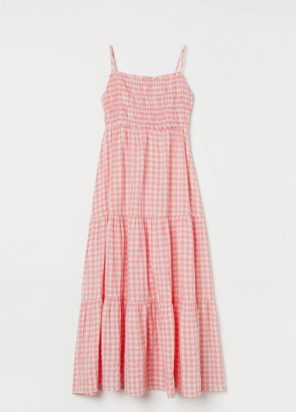 Світло-рожева кежуал сукня H&M в клітинку