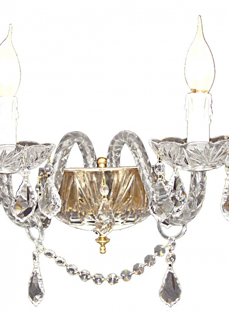 Бра настінне накладне кришталеве свічка бароко CR-505W/2B Brille (253894481)