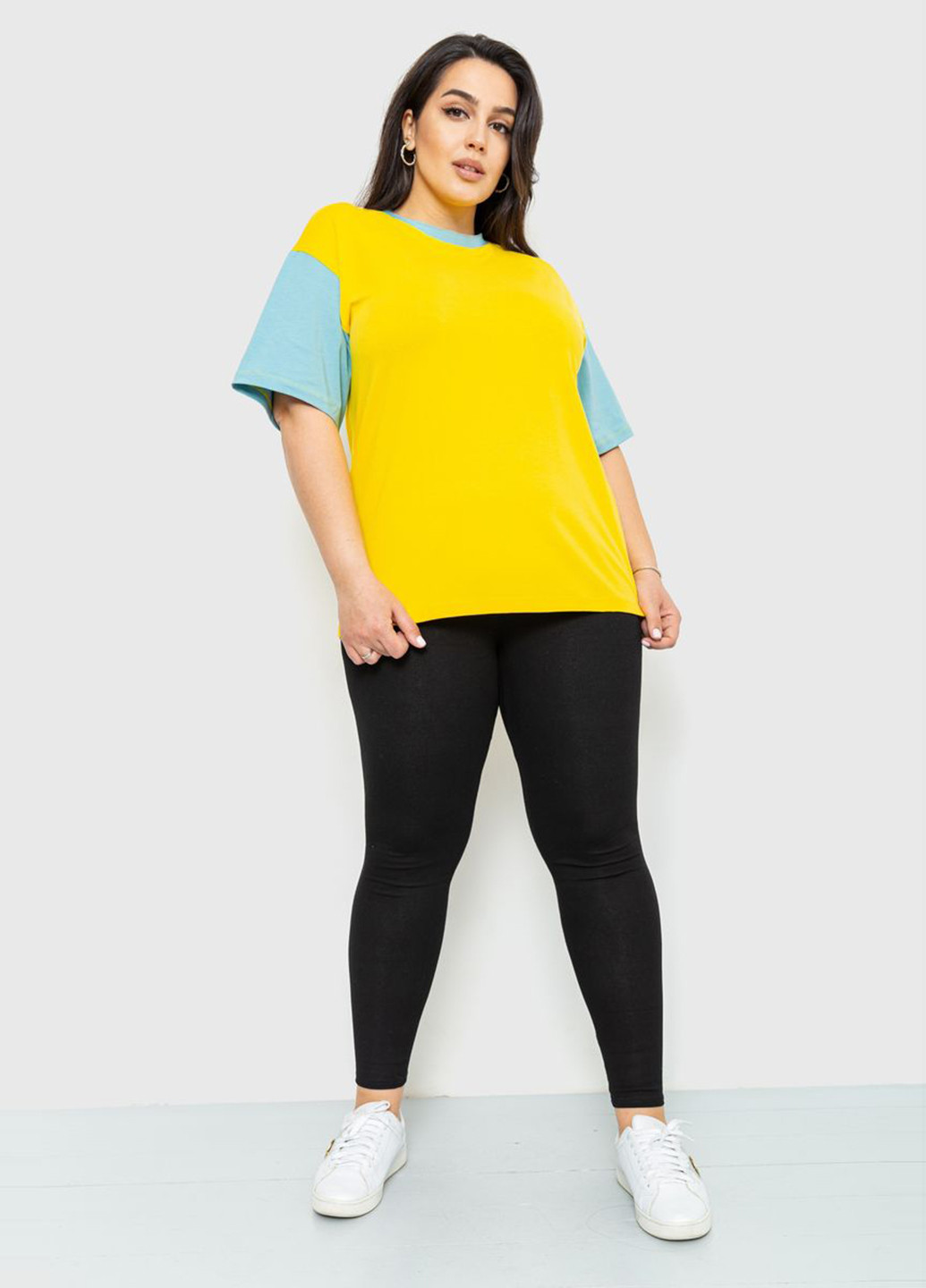 Сине-желтая летняя футболка Ager