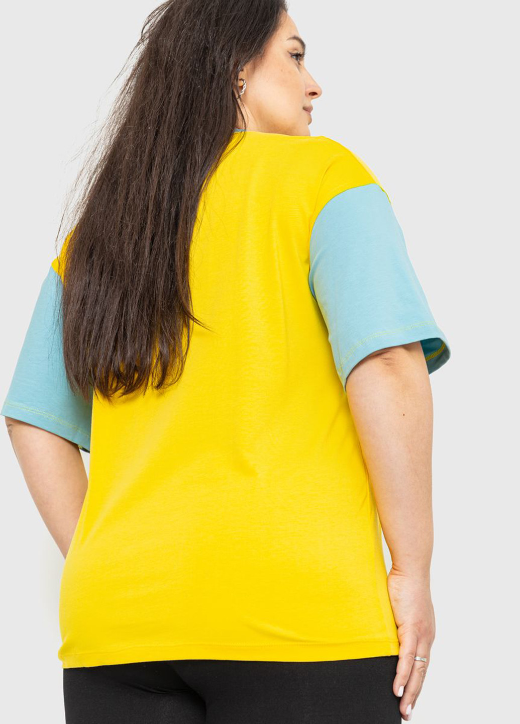 Сине-желтая летняя футболка Ager