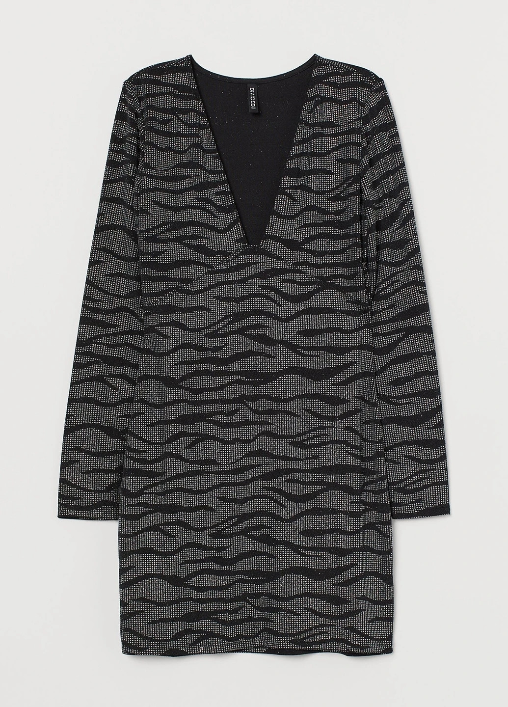 Комбінована вечірня сукня силуетна H&M з абстрактним візерунком