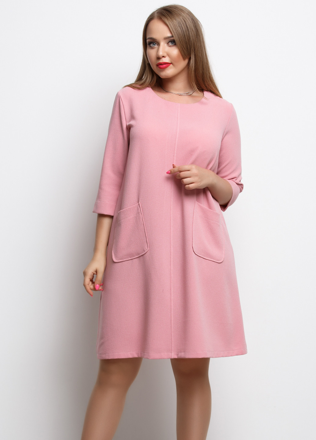 Светло-розовое кэжуал платье Charm Collection однотонное