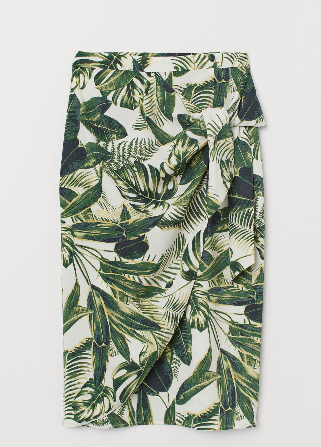 Зеленая повседневный с рисунком юбка H&M