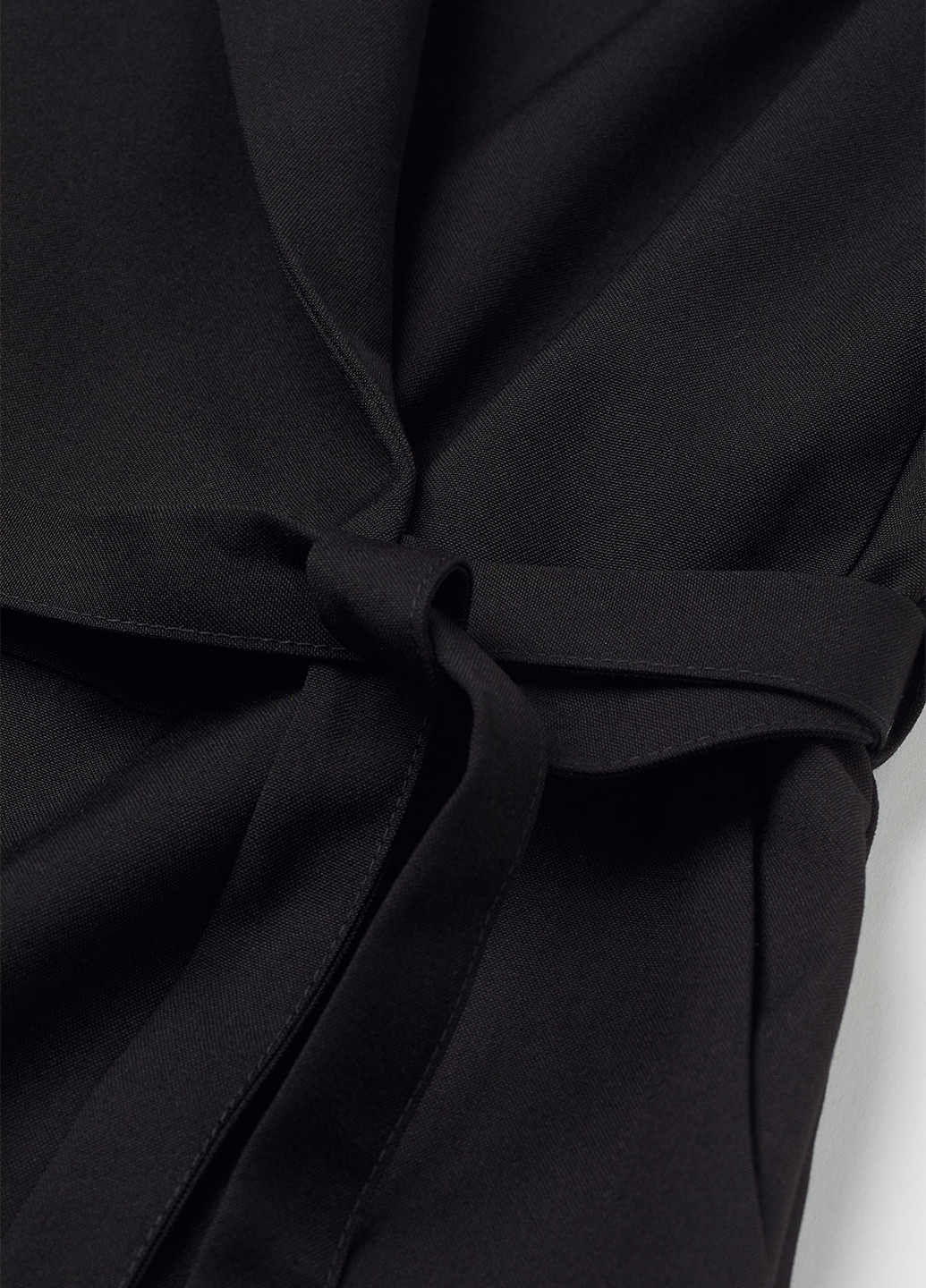 Комбінезон H&M комбінезон-брюки однотонний чорний кежуал, діловий поліестер
