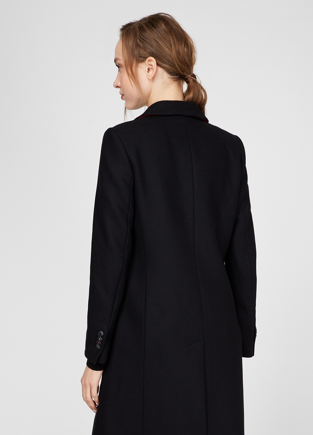 Черное демисезонное Пальто однобортное Tommy Hilfiger