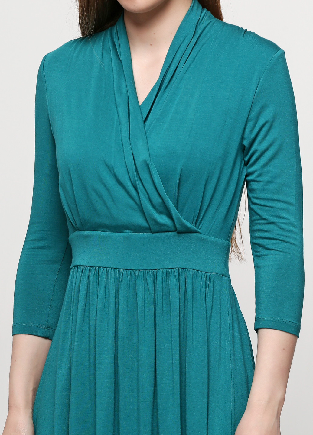 Зеленое кэжуал платье Zero однотонное
