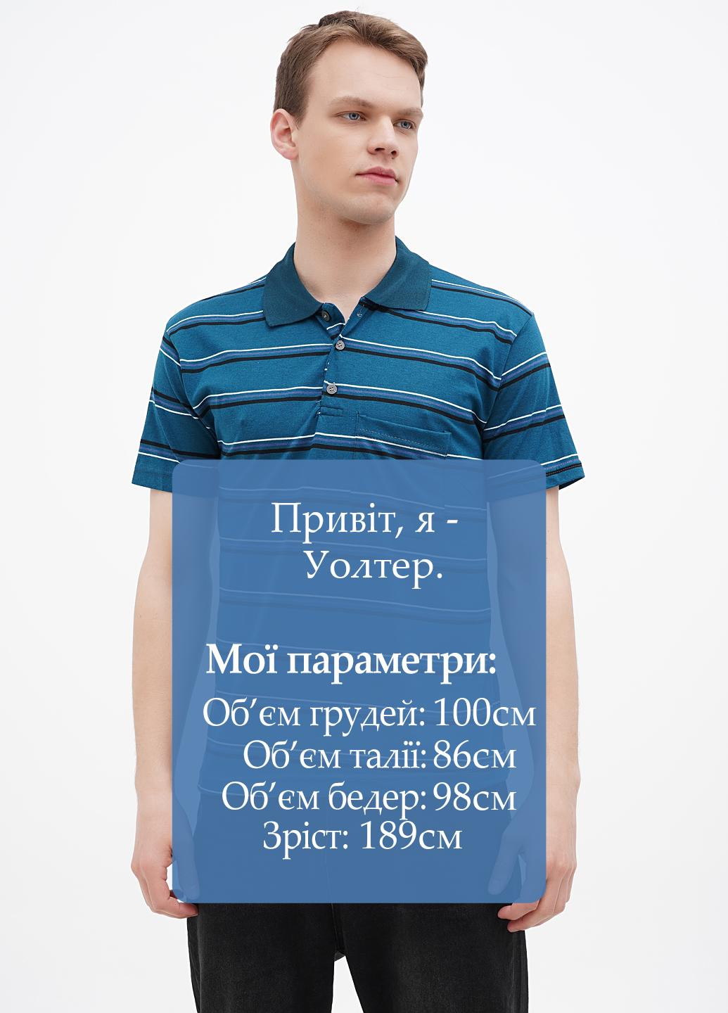 Цветная футболка-поло для мужчин IPEK в полоску