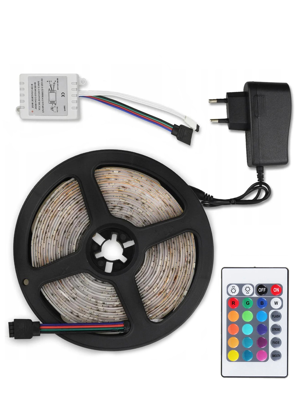 Світлодіодна RGB стрічка 270 LED 5м + пульт + блок живлення + контролер UFT ls01 (251198626)
