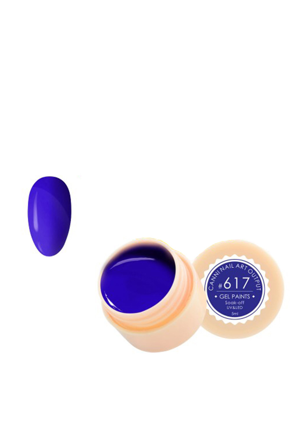Гель-фарба для нігтів №617 (пастельно-синя), 5 мл Canni (83227080)
