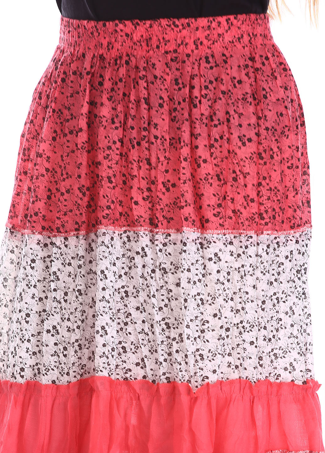 Розовая кэжуал юбка Xiaoji клешированная