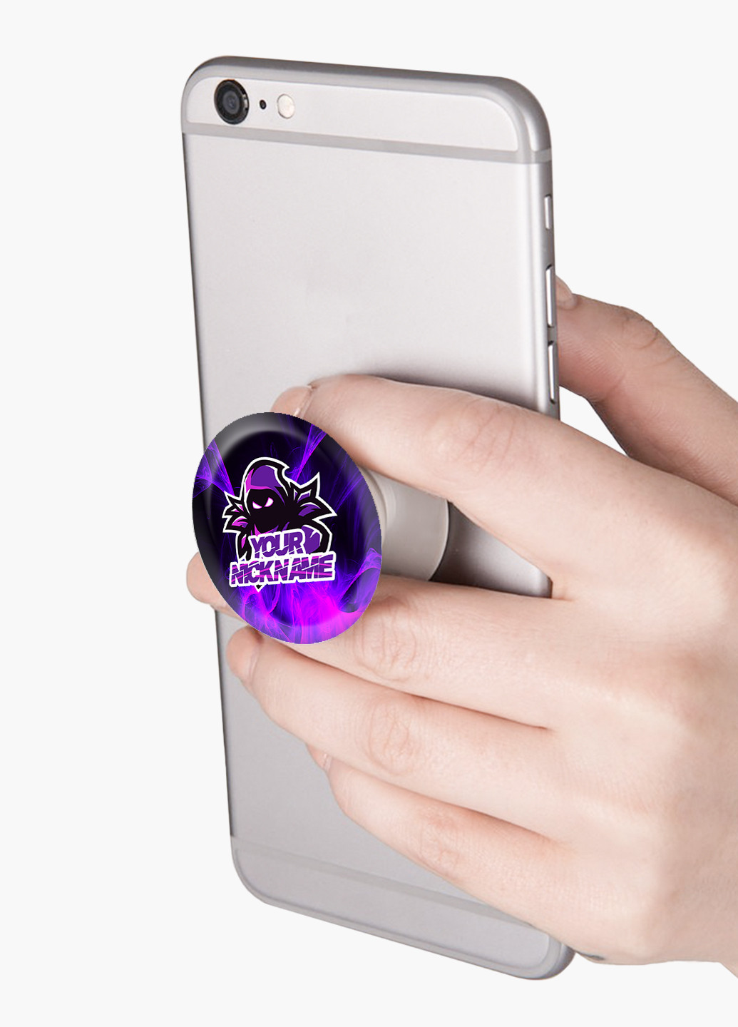 Попсокет (Popsockets) тримач для смартфону Фортнайт (Fortnite) (8754-1198) Чорний MobiPrint (216748219)