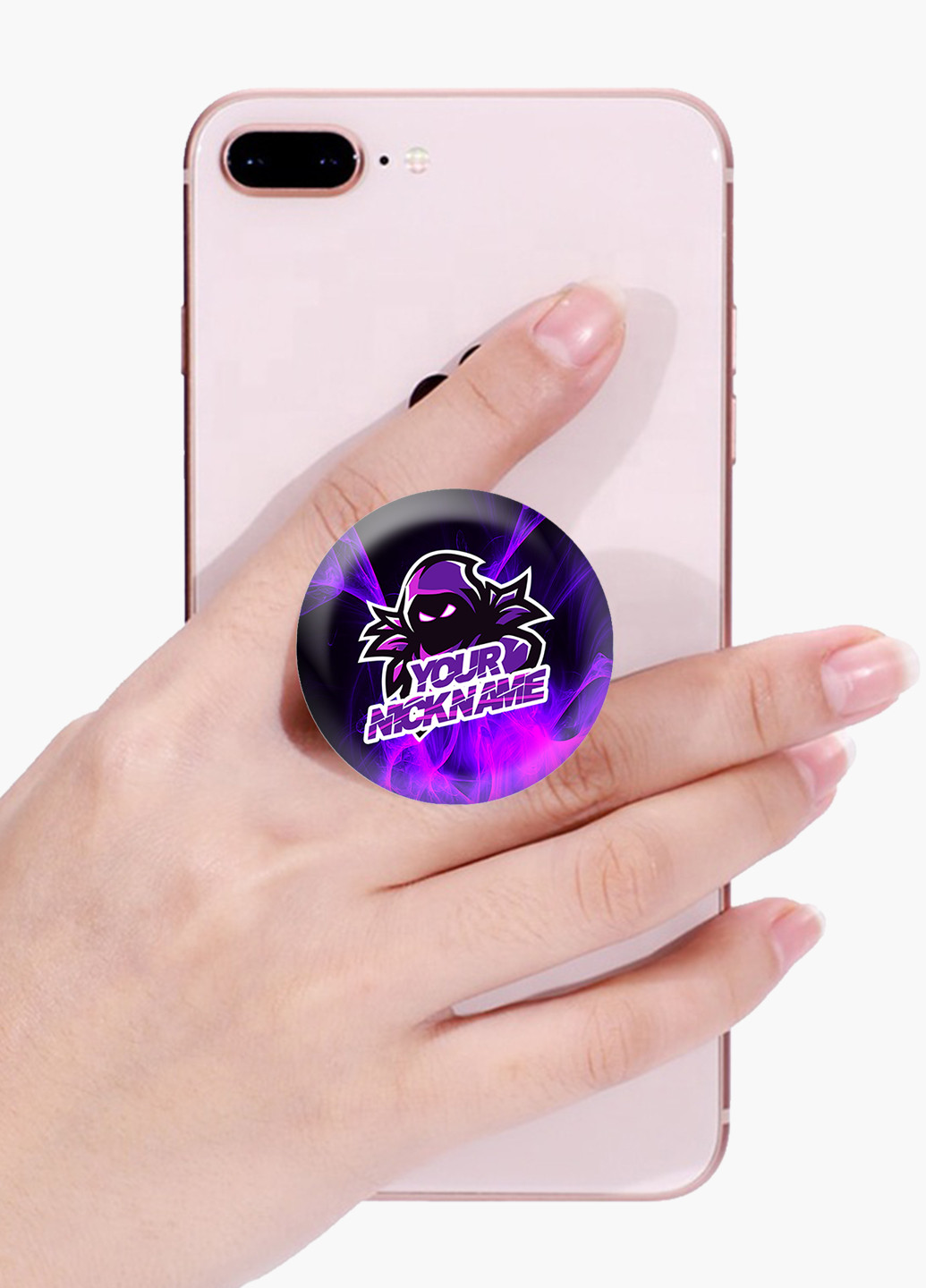 Попсокет (Popsockets) тримач для смартфону Фортнайт (Fortnite) (8754-1198) Чорний MobiPrint (216748219)