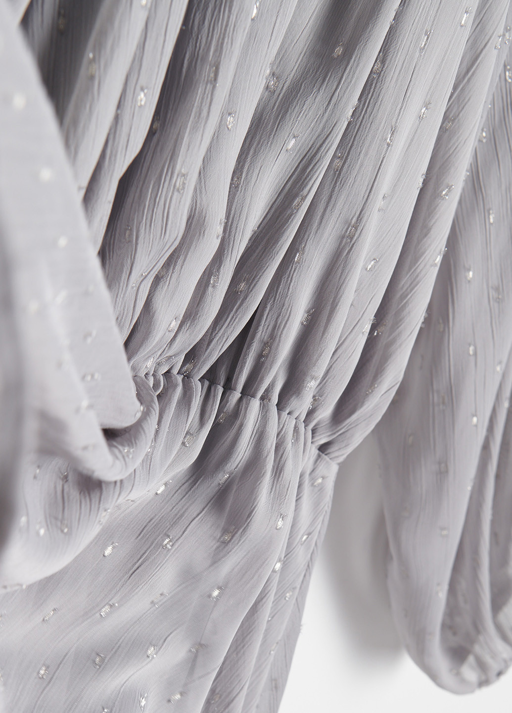 Светло-серое кэжуал платье клеш Reserved в горошек