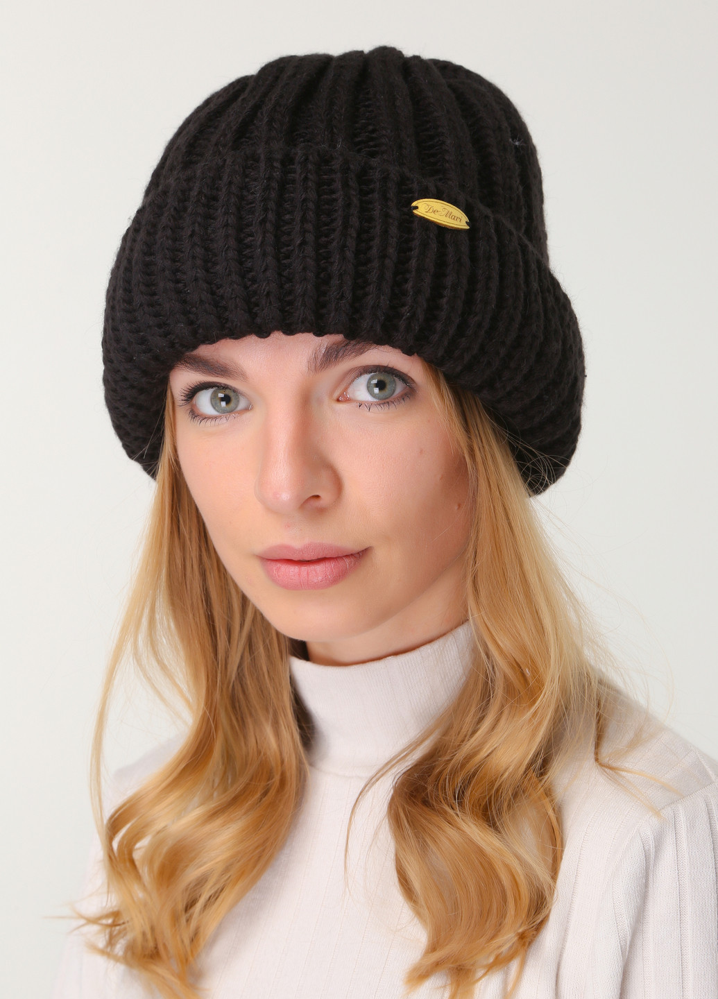 Теплый зимний комплект (шапка, шарф-снуд) на флисовой подкладке и отворотом 600048 DeMari мия (254255556)