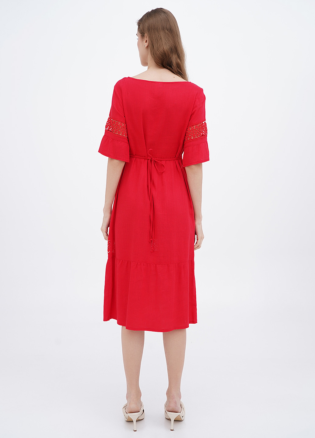 Червона кежуал сукня а-силует Ruta-S однотонна