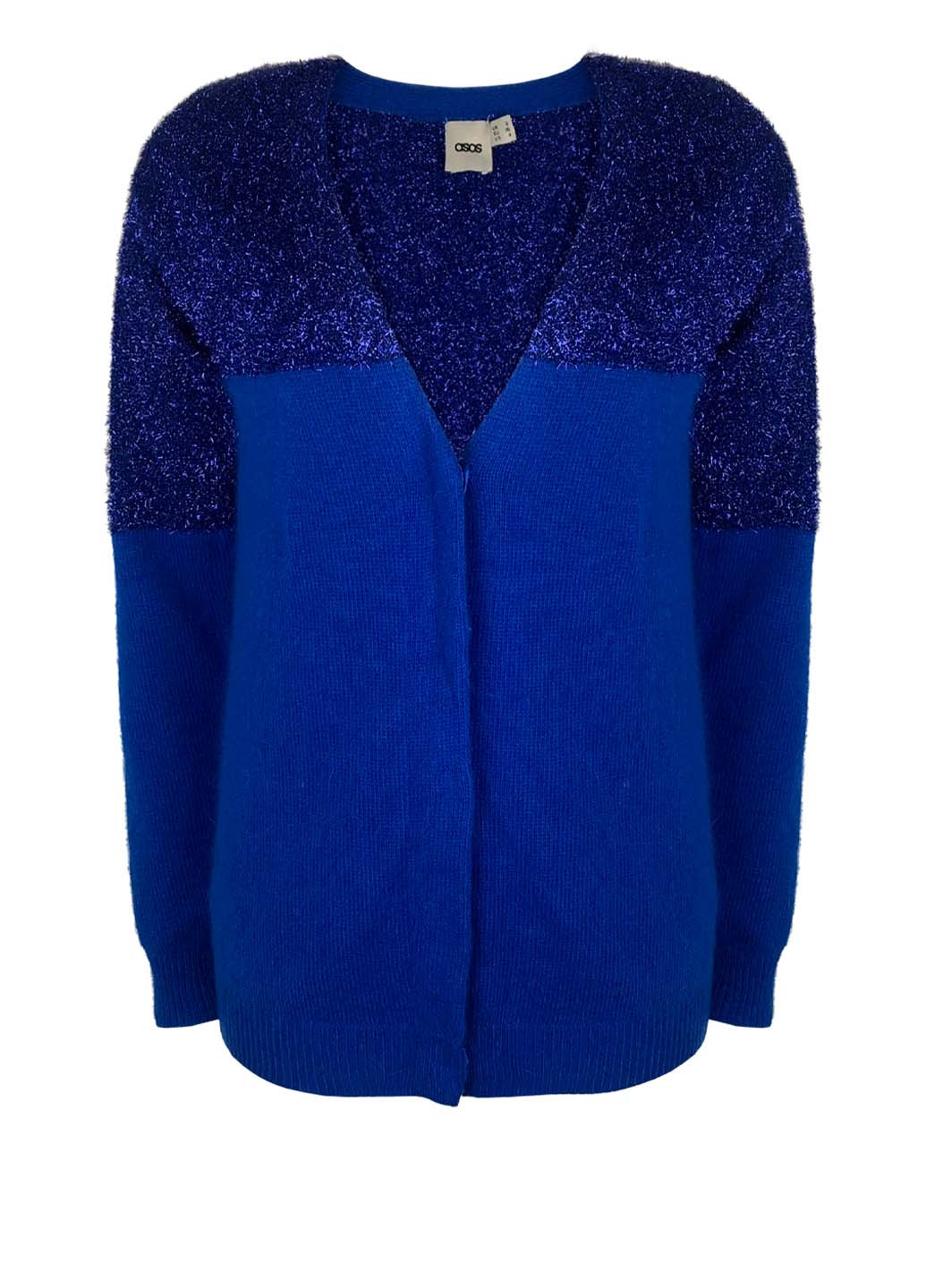 Синій зимовий светр-кардиган Asos