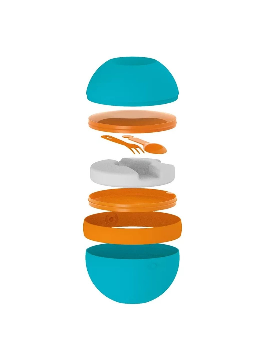 Ланч бокс з акумулятором холоду та столовими приладами 100101166 блакитний Guzzini (253620873)