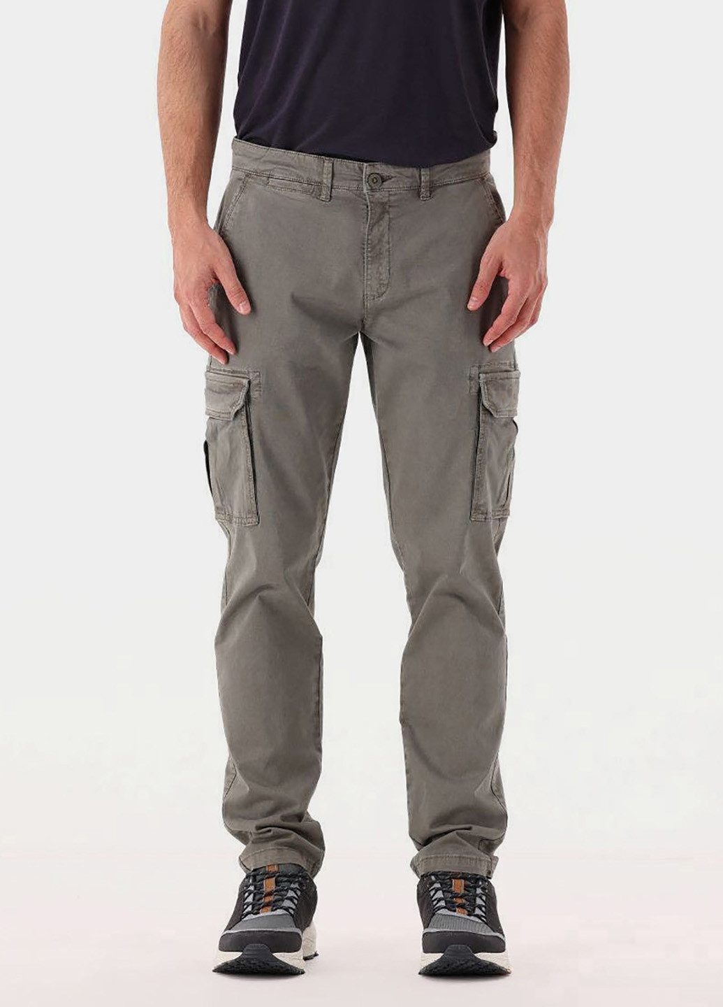 Серо-зеленые кэжуал демисезонные карго брюки CMP