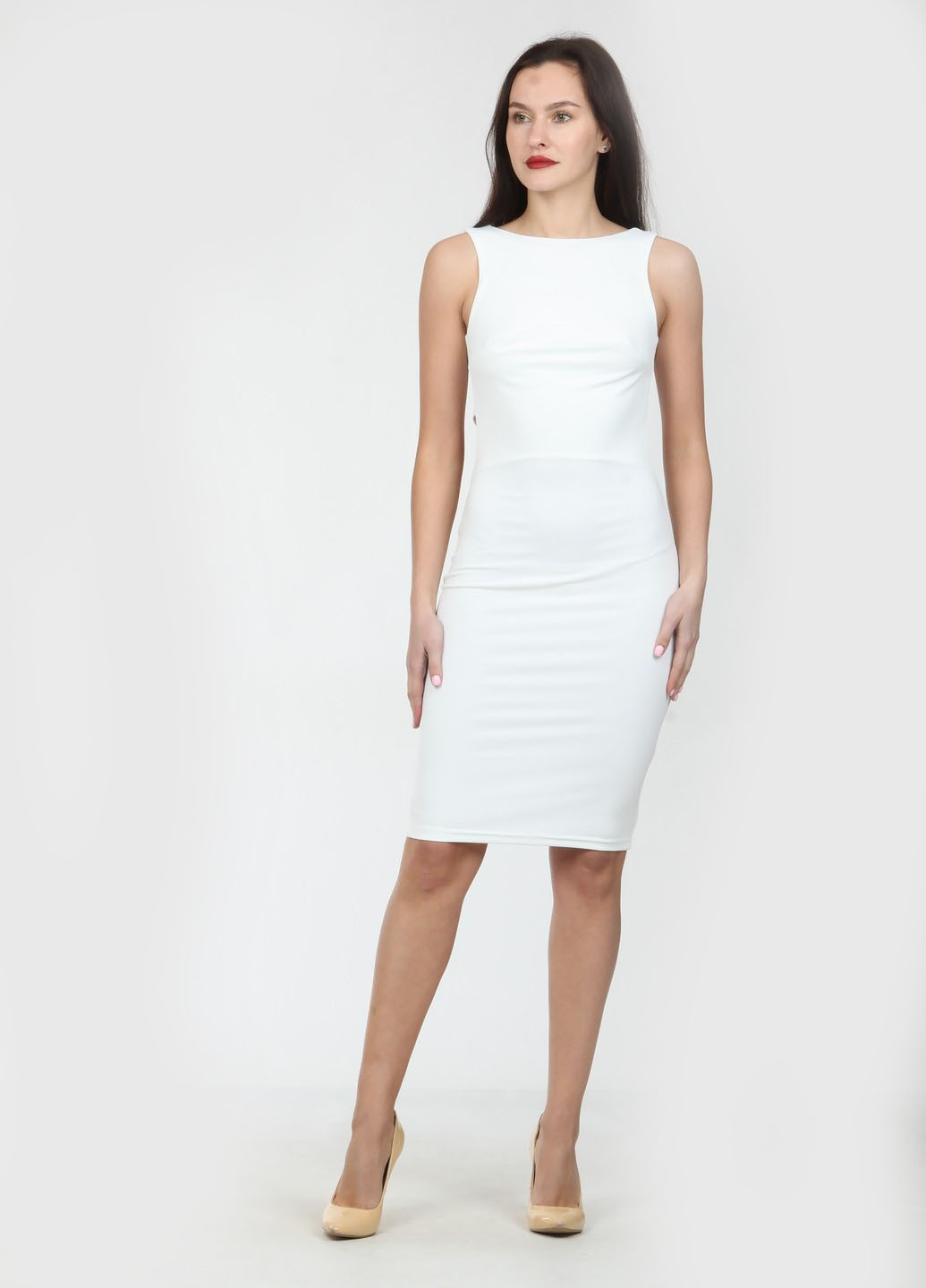 Белое кэжуал платье Enna Levoni однотонное