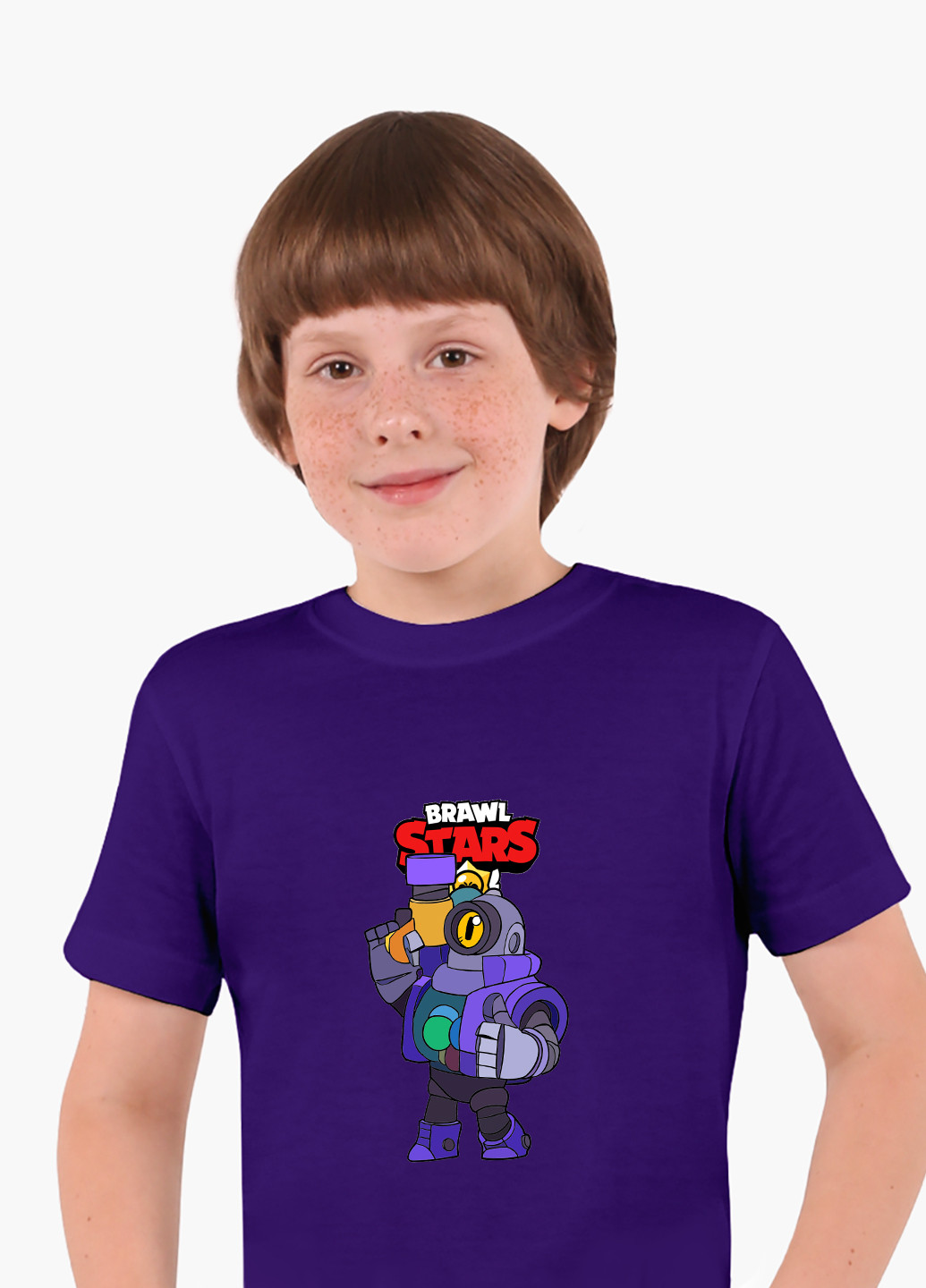 Фіолетова демісезонна футболка дитяча ріко бравл старс (rico brawl stars) (9224-1006) MobiPrint