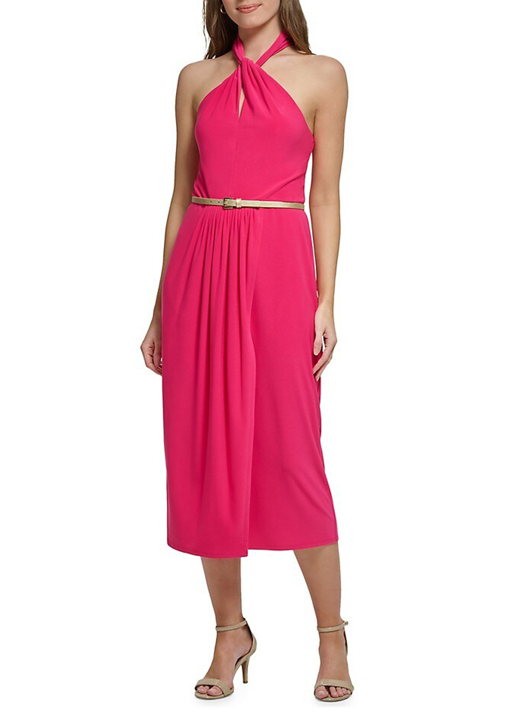 Рожева кежуал сукня Tommy Hilfiger однотонна