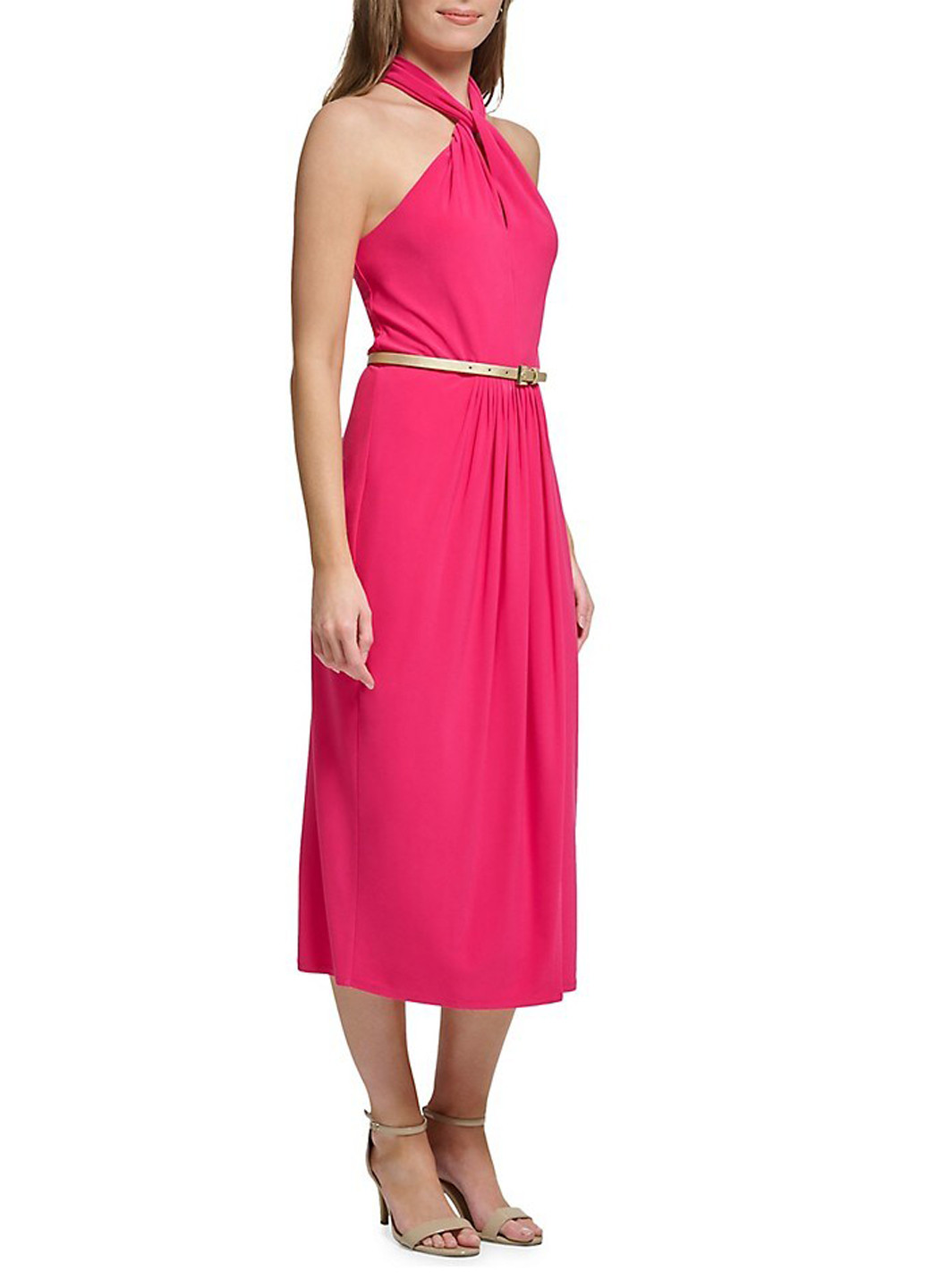 Рожева кежуал сукня Tommy Hilfiger однотонна