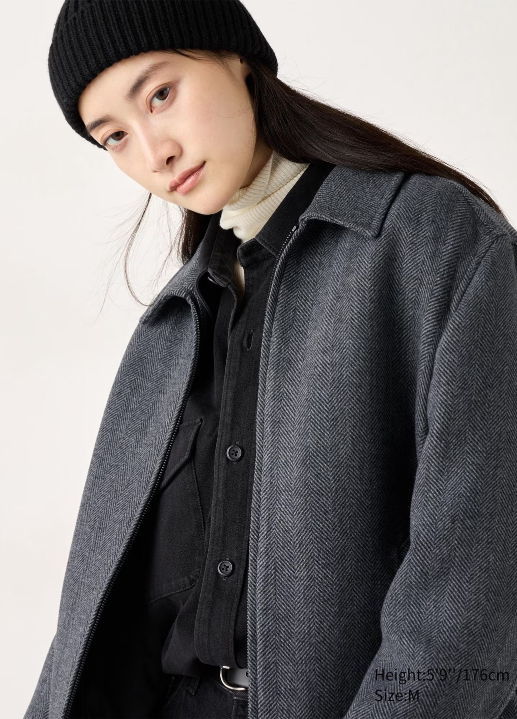 Серая демисезонная куртка куртка-пиджак Uniqlo