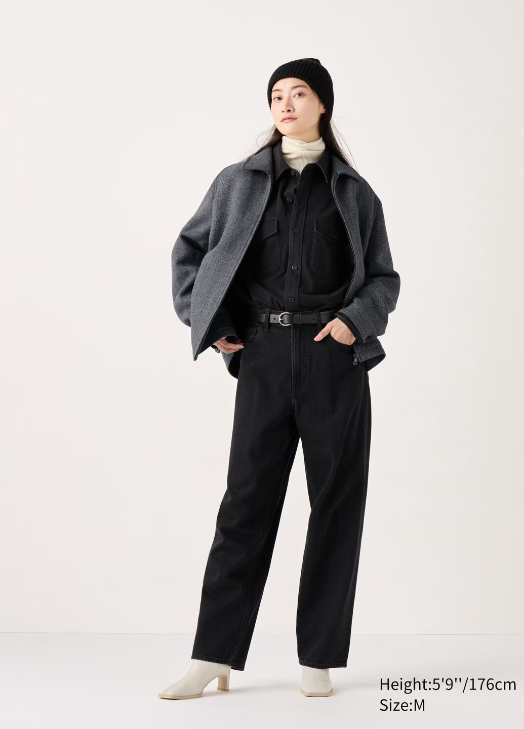 Серая демисезонная куртка куртка-пиджак Uniqlo