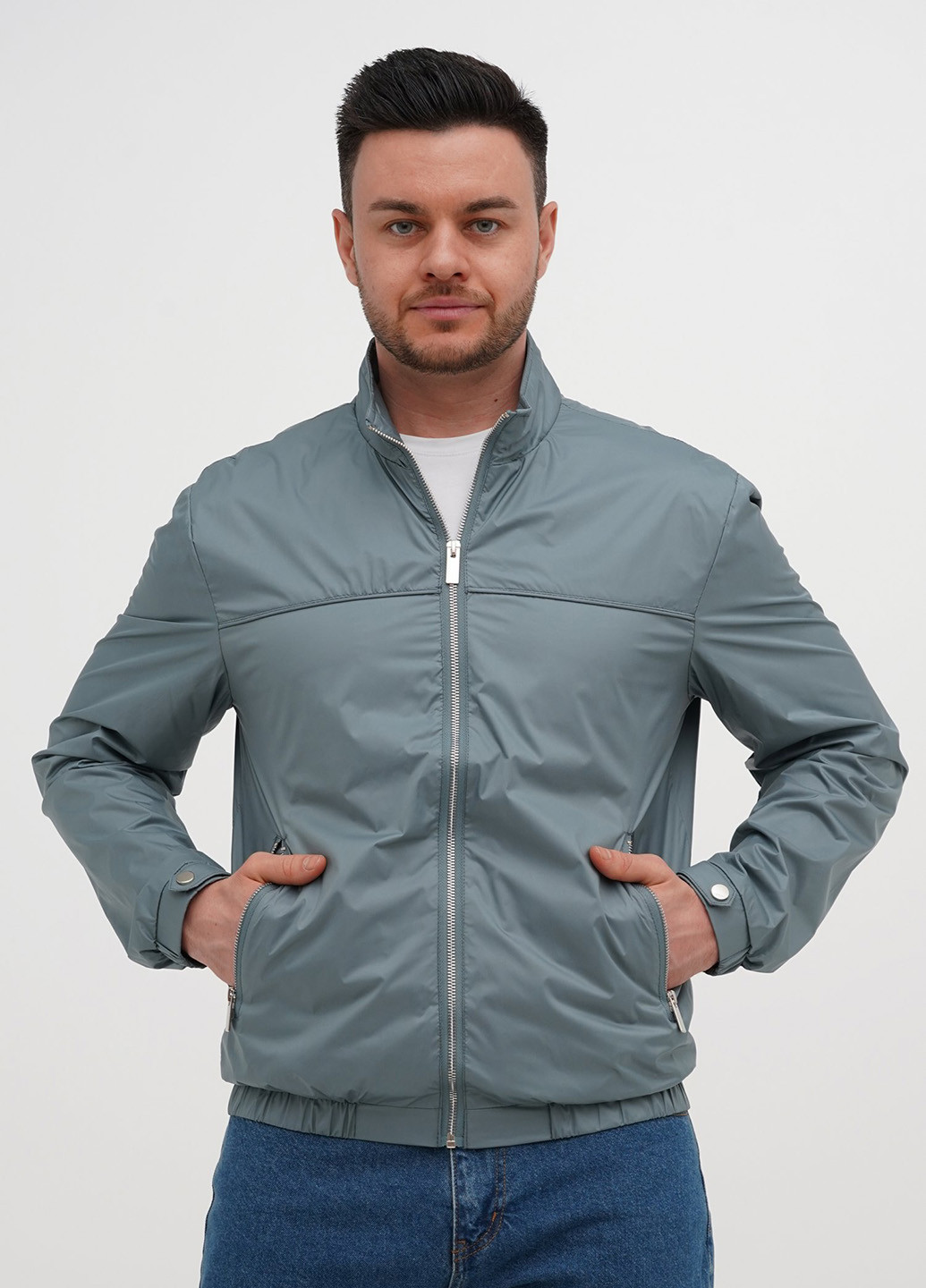 Сіро-голубий демісезонна вітровка Trend Collection