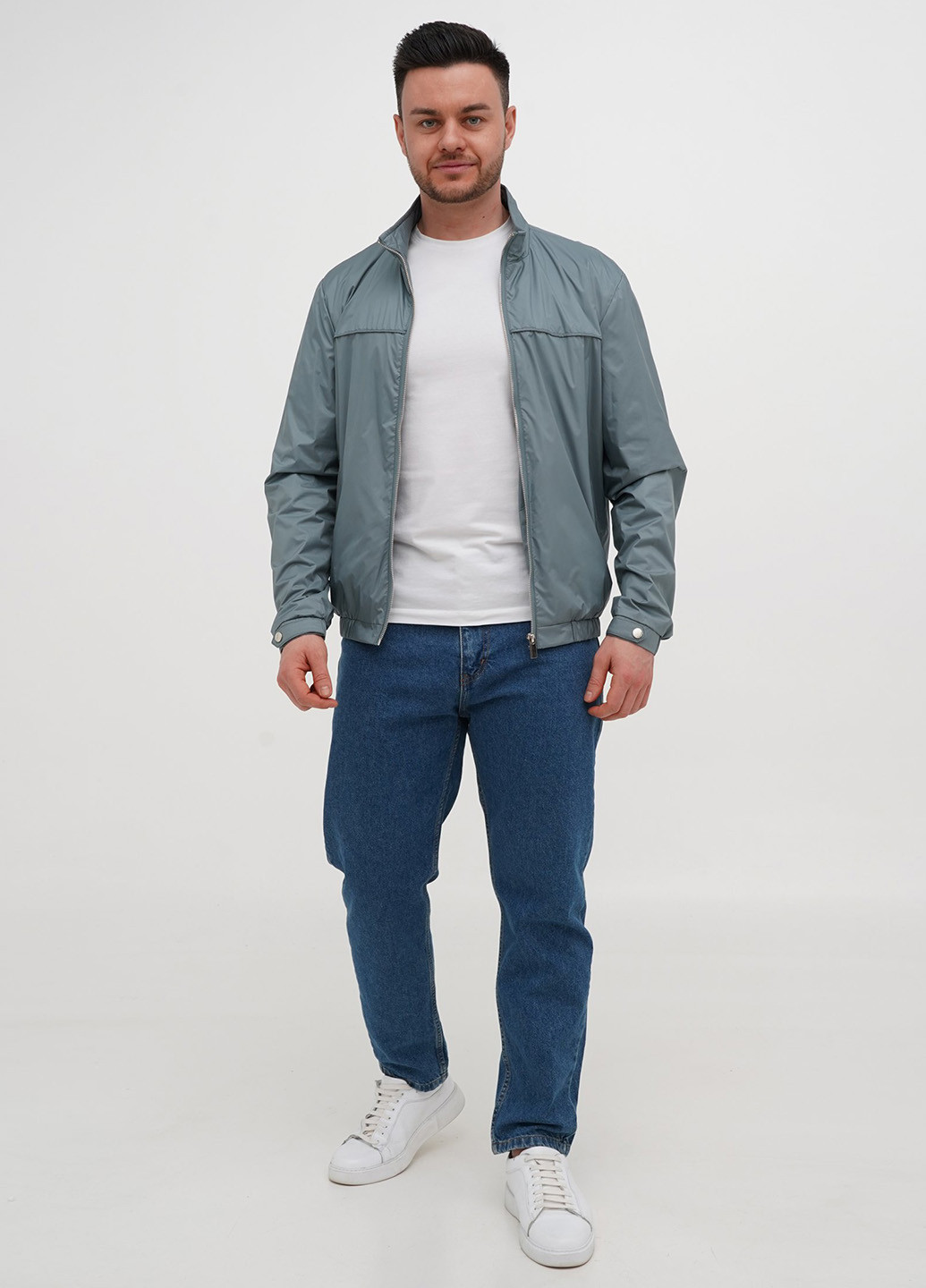 Сіро-голубий демісезонна вітровка Trend Collection