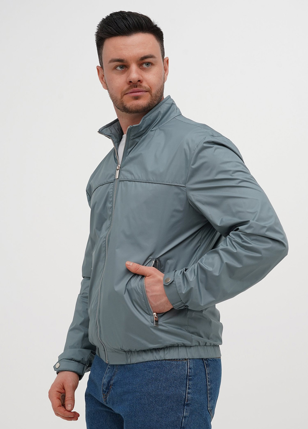 Сіро-голубий демісезонна вітровка Trend Collection