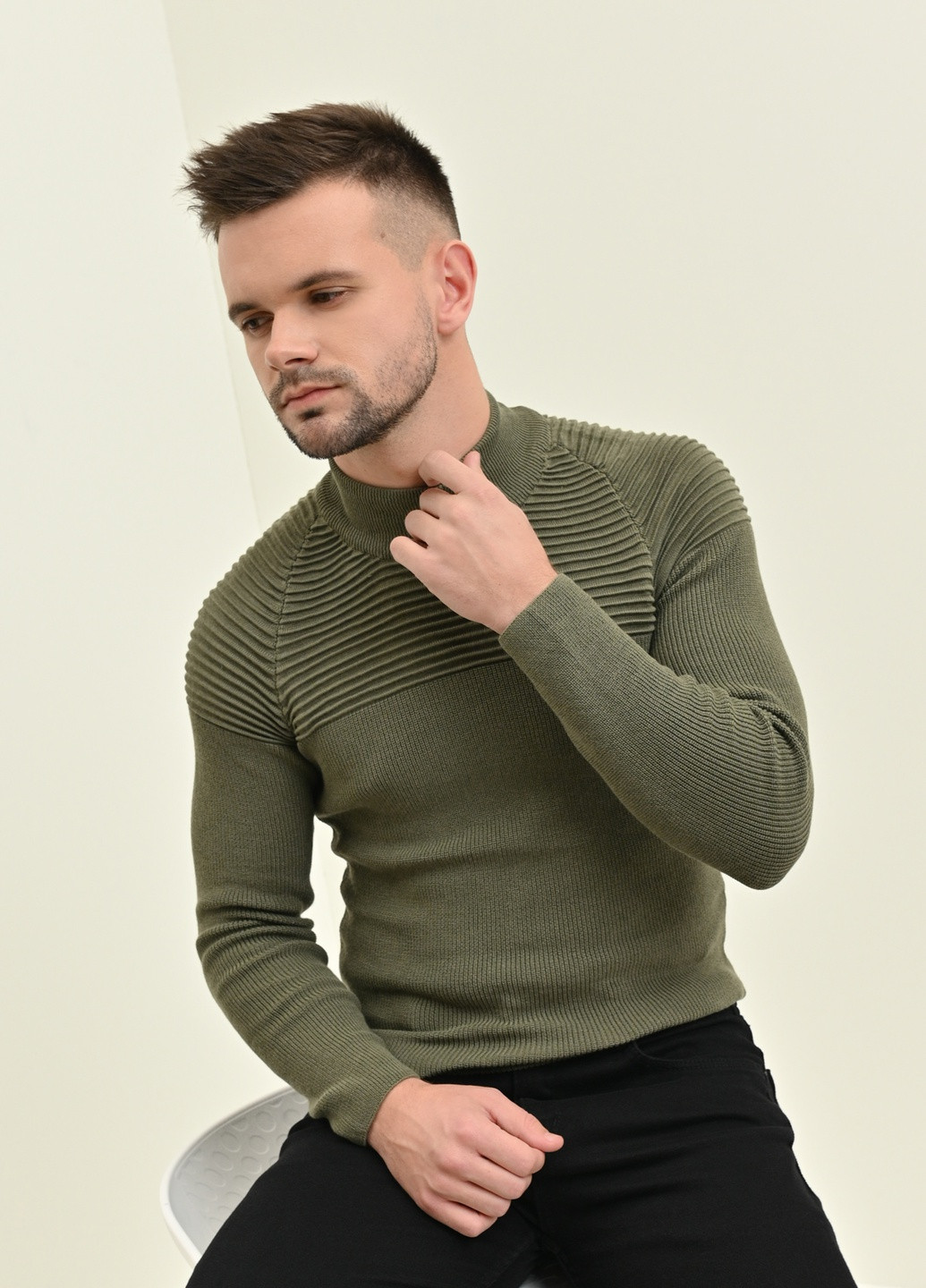 Оливковый (хаки) демисезонный джемпер джемпер Lagos