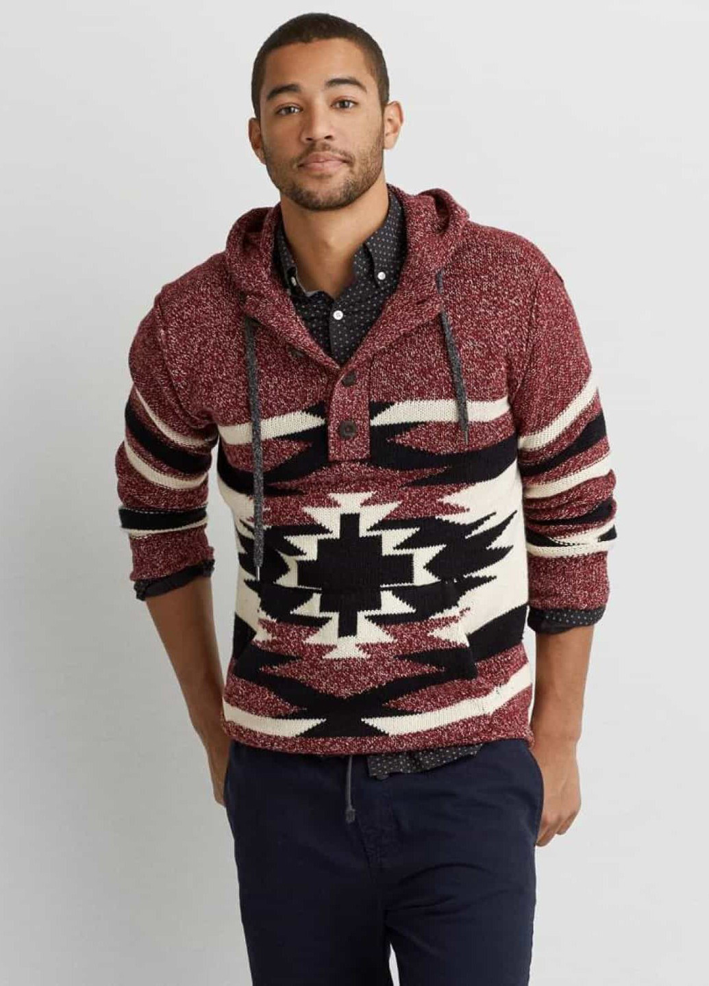 Красный демисезонный свитер American Eagle