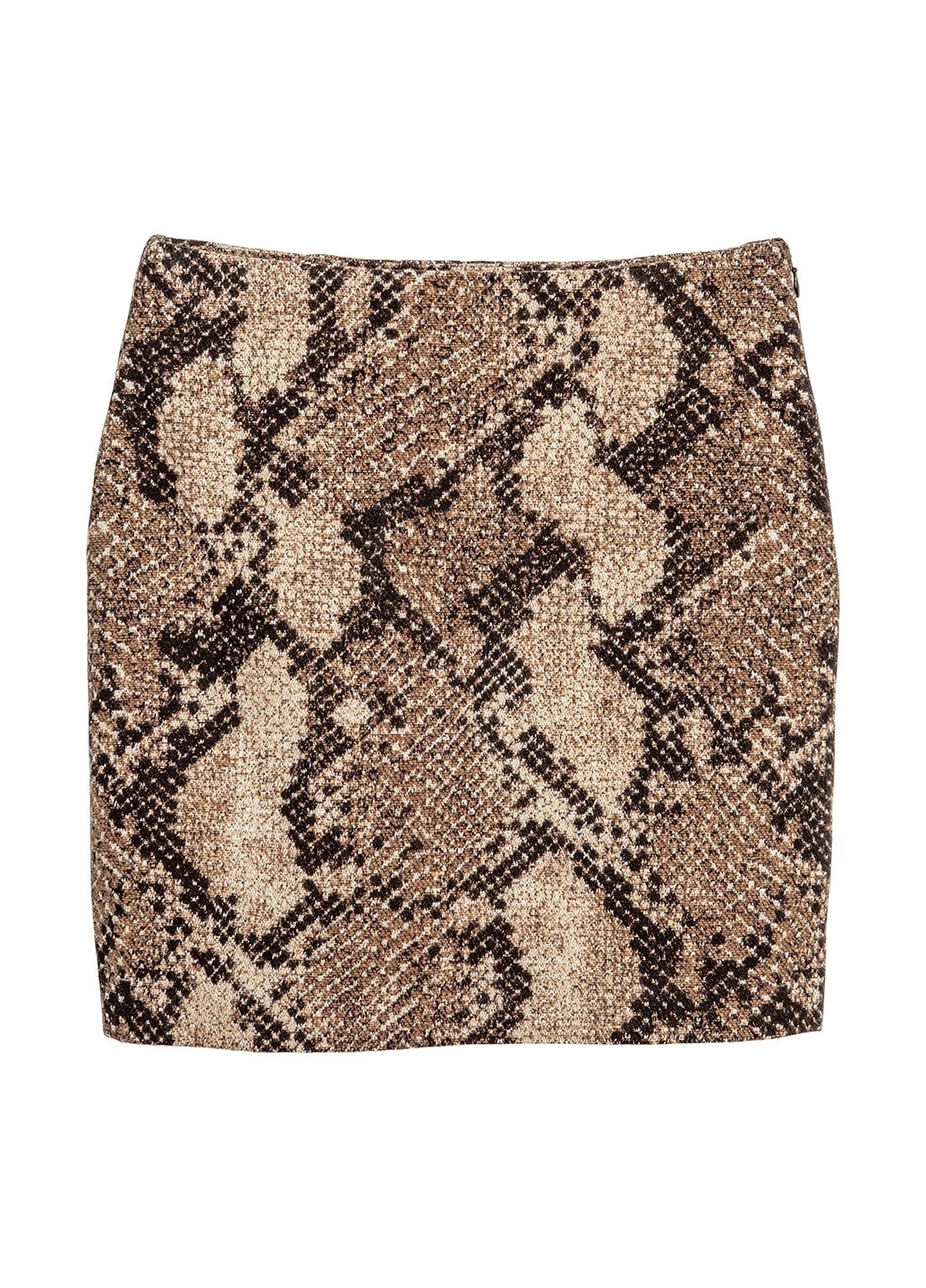 Коричневая кэжуал змеиный юбка H&M
