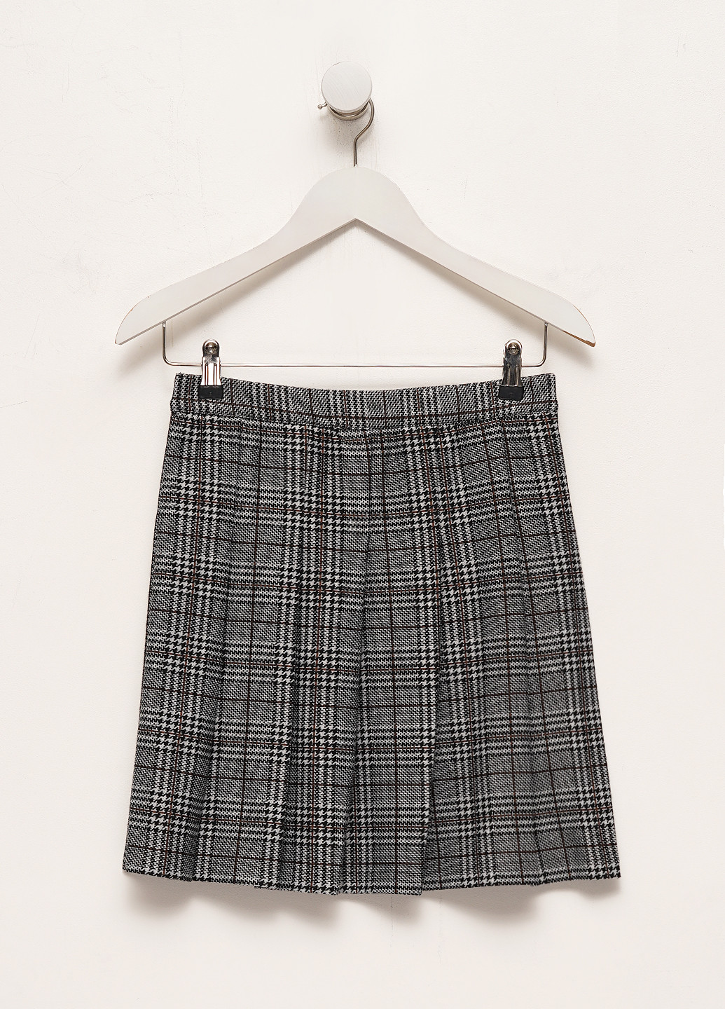 Серая кэжуал в клетку юбка C&A клешированная