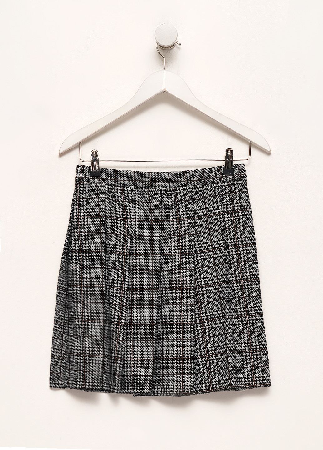 Серая кэжуал в клетку юбка C&A клешированная