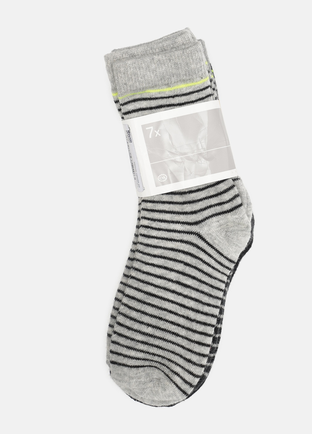 Шкарпетки (7 шт) C&A смужки сірі повсякденні