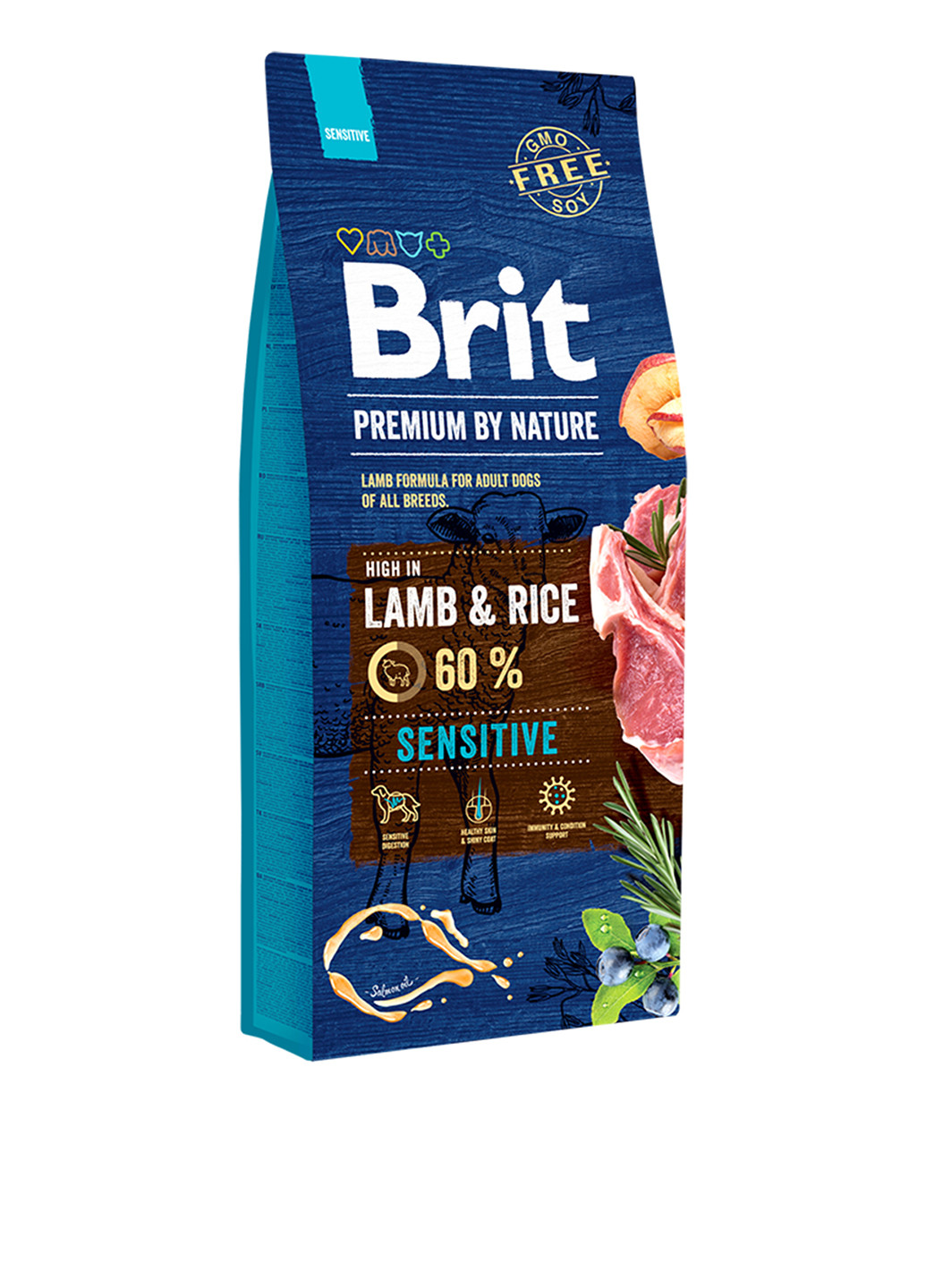 Корм для собак Dog Sensitive Lamb, 15 кг Brit Premium (134399598)