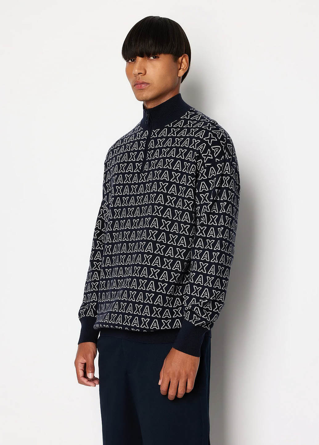 Темно-синий демисезонный свитер Armani Exchange