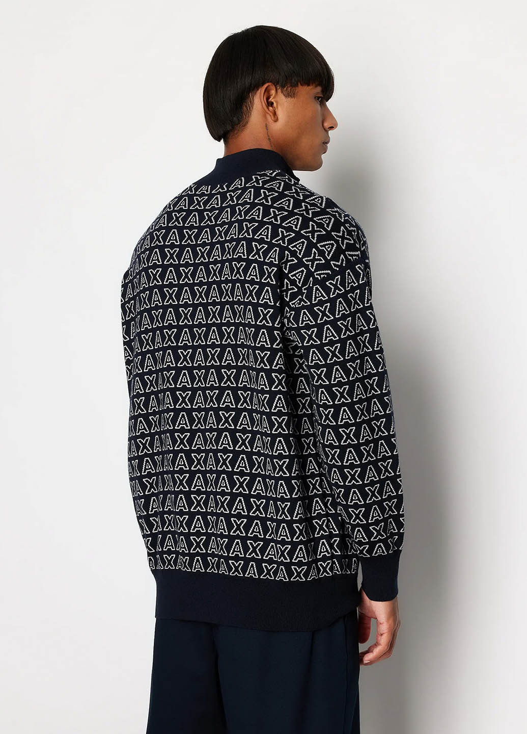 Темно-синий демисезонный свитер Armani Exchange