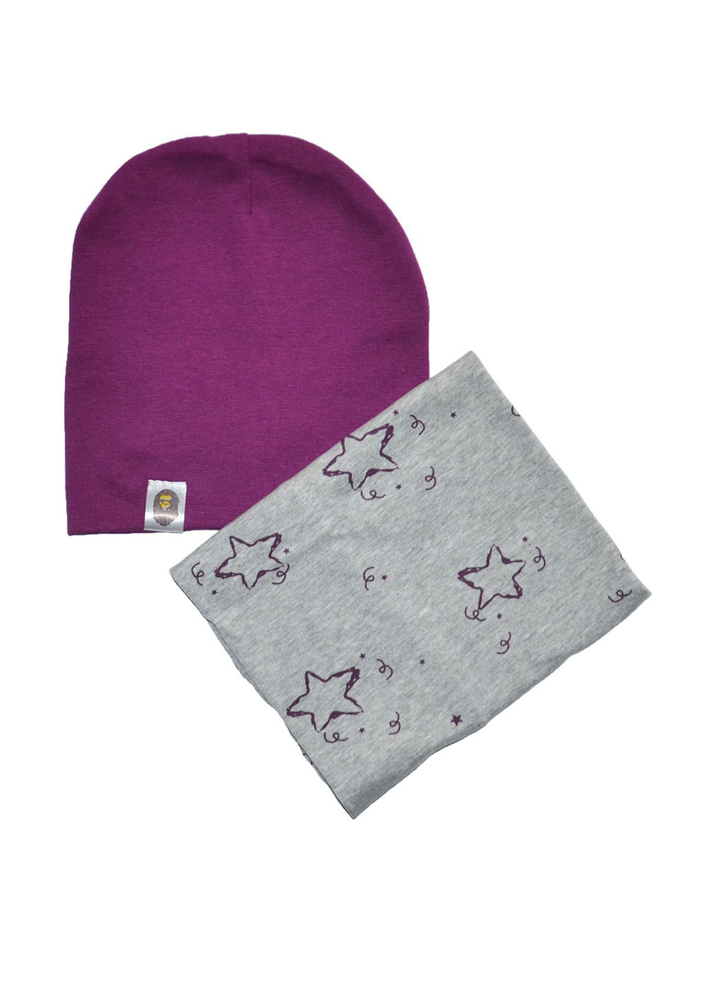 Фиолетовый демисезонный комплект (шапка, шарф-снуд) Sweet Hats