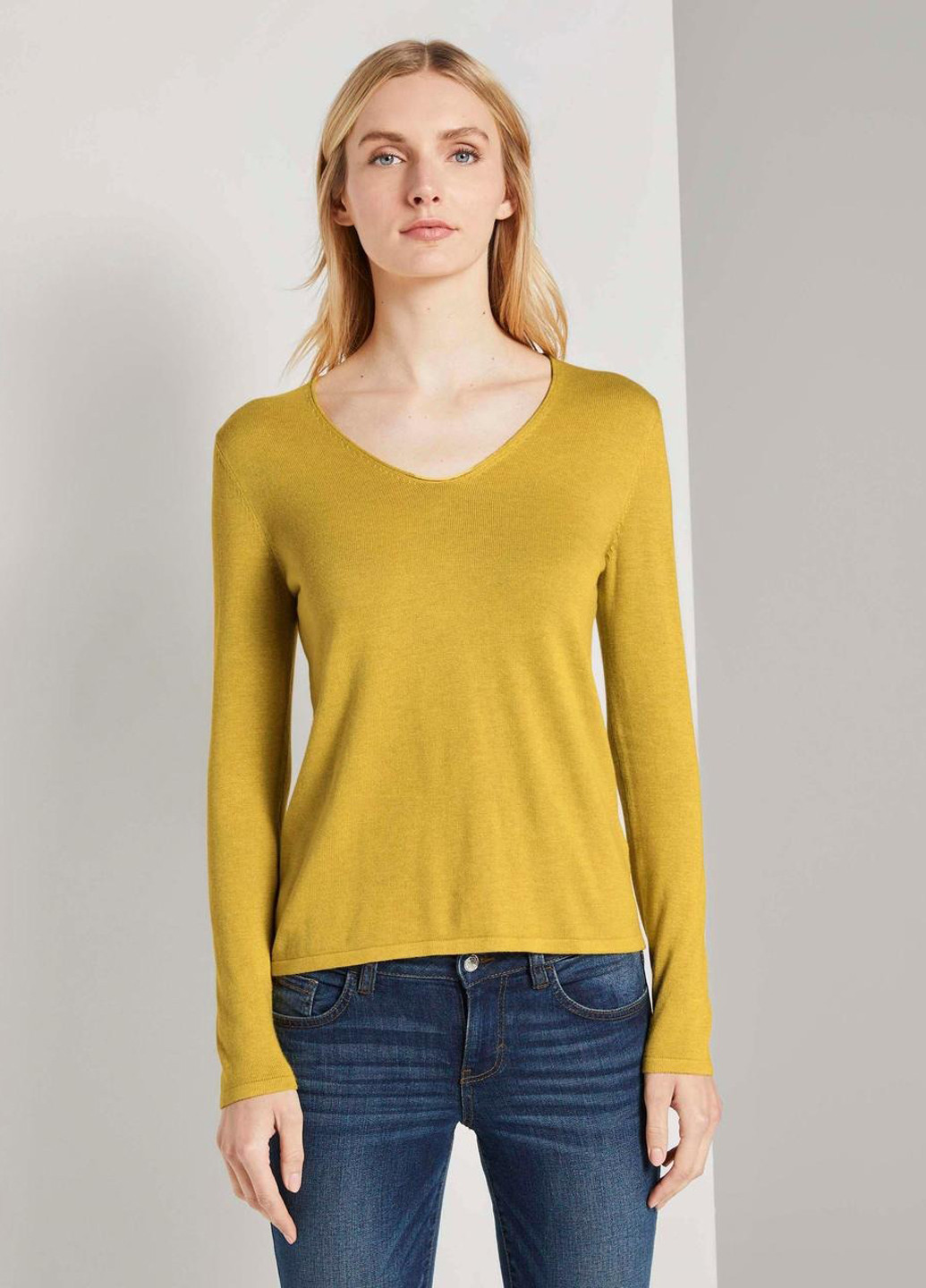 Жовтий демісезонний пуловер пуловер Tom Tailor