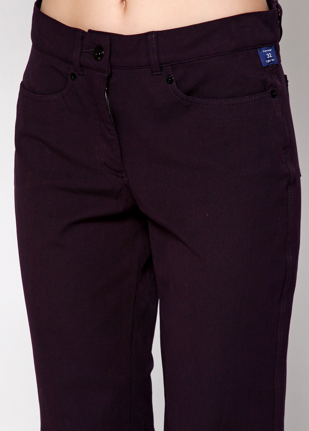 Темно-лиловые кэжуал демисезонные брюки Robell