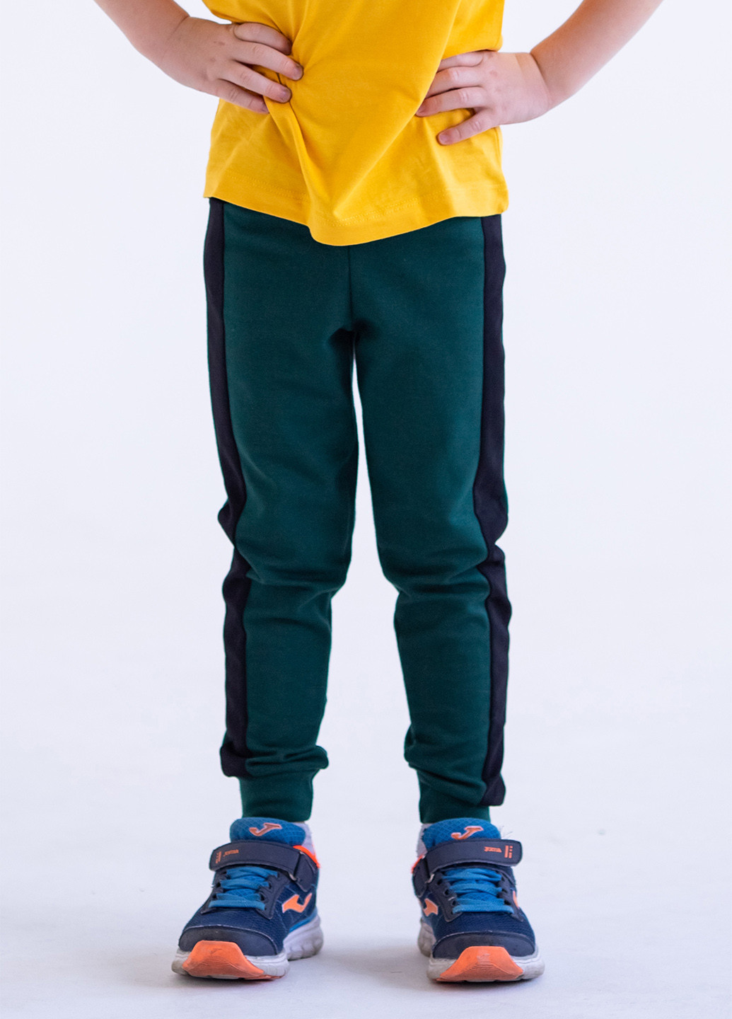 Зеленые спортивные демисезонные брюки джоггеры Vidoli